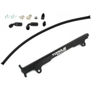 Save Now Torque Solution Mitsubishi Evo X Billet Aluminum Fuel Rail - Black