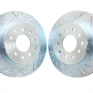11" Rear Chevy Rotor, Vented, Cross Drilled and Gas Slotted, Pair Mega Sale