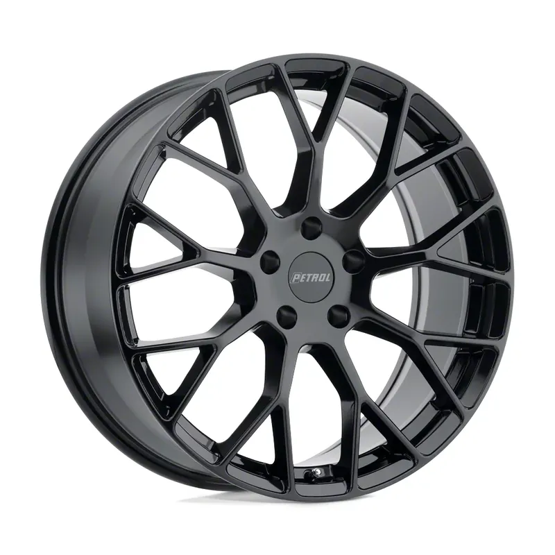 Flash Sale Petrol Throtl P2B Gloss Black 4-Wheel Kit; 20x8.5; 40mm Offset; 5x108mm Bolt Pattern; 72.10mm Hub Bore 2085P2B405108B72